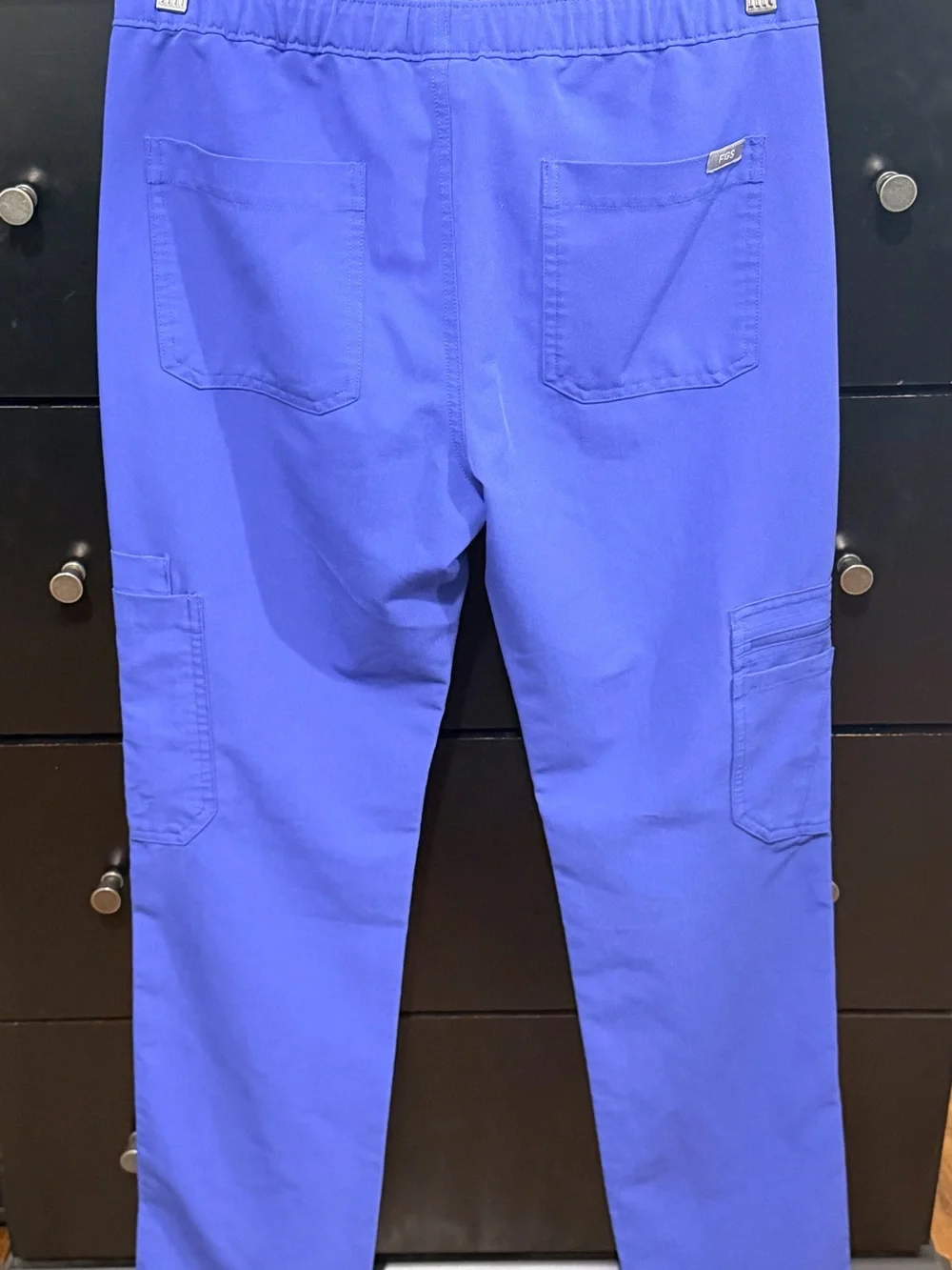 Men's Blue Cargo Jogger Pants with Drawstring